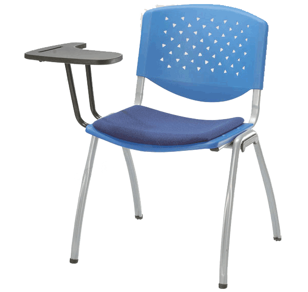 钢架+塑胶板+绒布培训椅 商品编号：MBG-PXY-011
